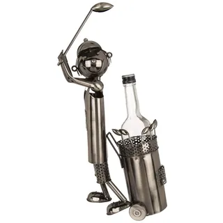Out of the Blue Flaschenhalter Golfspieler 42 x 26 cm Blau