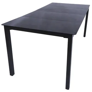 VCM Gartentisch 190 x 80 x 73 cm Schwarz