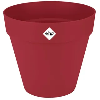 elho Loft Urban Rund 50 - Blumentopf für Außen - Ø 48.5 x H 44.5 cm - Rot/Theaterrot