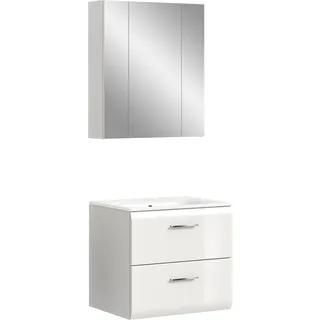 VCM Badezimmer Ice 2-tlg. Weiß