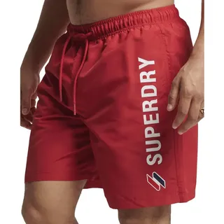 Superdry Code Applque 19inch Badeshorts - Risk Red - XL