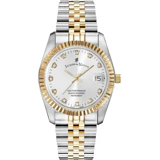 Jacques Du Manoir Damenuhr - Inspiration, 36 mm Analog Quarzuhr mit Edelstahl Armband