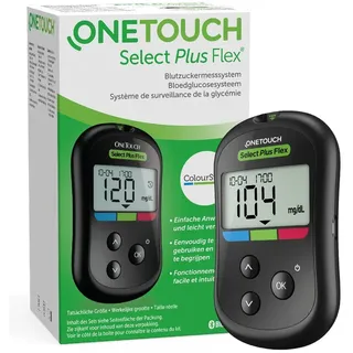 ONETOUCH Select Plus Flex mg/dL 1 Messgerät, 10 Teststreifen, 1 Stechhilfe