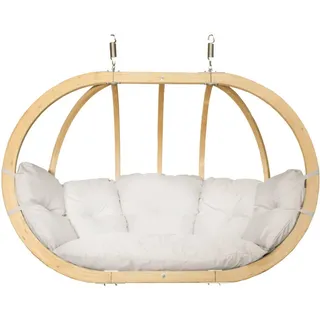 Konsimo Konsimo® Hängesessel, Creme, Holz, Textil, Rund, 175x120x82 cm, Hergestellt in Europa, Gartenmöbel, Hängesessel