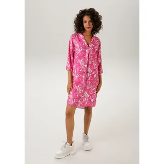 Aniston CASUAL Sommerkleid mit farbharmonischem, graphischem Druck, pink, weiß, rosa, rose