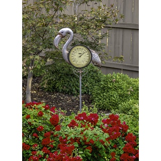 Poolmaster 54580 Außenthermometer Gartenstecker Flamingo Multi