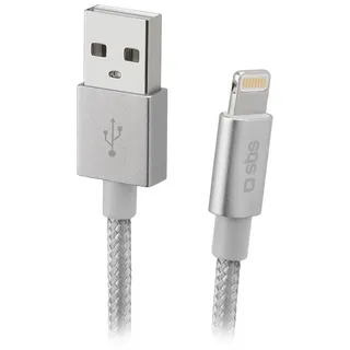 SBS USB auf Lightning. Kabel 1m Nylon TECABLEUSBIP589BS