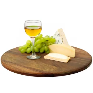 Relaxdays Drehteller , Braun , Holz, Kunststoff , Akazie , Rund , 40.6x2x40.6 cm , Geschirr, Tischkultur & Serviergeschirr, Servierplatten