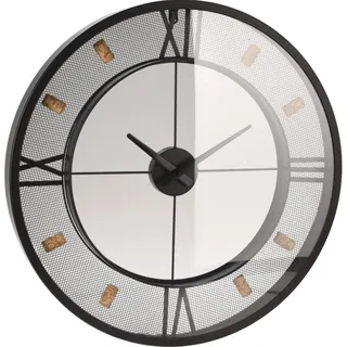 Küchenuhr, groß, minimalistisches Zifferblatt, Ø 57 cm - Schwarz