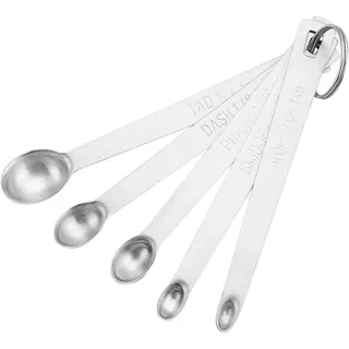 Mini-Messlöffel-Set, Edelstahl, kleine Messlöffel, 1/4 Teelöffel, Dash 1/8 Teelöffel, Prise 1/16 Teelöffel, Smidgen 1/32 Teelöffel, Tropfen 1/64 Teelöffel für Zuhause, Küche, Backen, Kochen, Geschenke
