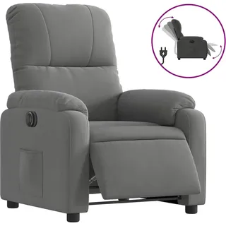 vidaXL Relaxsessel Elektrisch Dunkelgrau Mikrofasergewebe - Grau