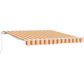 vidaXL Einziehbare Markise Gestreift Gelb und Orange 300 x 250 cm - Gelb