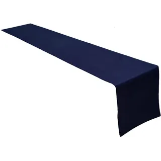 Lemos Home Hochwertiger Tischläufer Tischwäsche aus 100% Baumwolle Kollektion Konzept, Farbe & Größe wählbar (Tischläufer - 40x180cm, Marineblau)