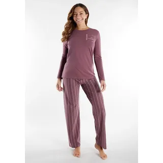 Tom Tailor Schlafanzug »Sitia« 2 tlg. Langarm, Rundhalsausschnitt, mit Muster, basic, Baumwollmix