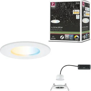 Paulmann Einbauleuchte 1 rund 78mm IP44 6W 530lm Weiß Aluminium