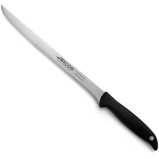 Arcos Jamonmesser mit Nitrum Edelstahlklinge 240 mm - Ergonomischer Griff aus Polyoxymethylen (POM), Serie Menorca - Hellblau, Farbe Schwarz