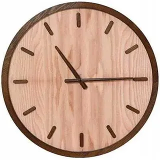 Wanduhr aus Holz 50 cm moderne Schattierungen von beige - Beige