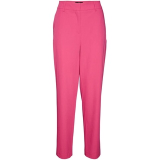 VERO MODA Damen Vmzelda Hr Straight Pant Noos Hose, Pink Yarrow, 36W / 32L EU