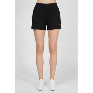 Shorts HUGO UNDERWEAR "Signature", Damen, Gr. XXL, N-Gr, schwarz (schwarz 001), Sweatware, Obermaterial: 48% Baumwolle, 48% Modal, 4% Elasthan, Basic, regular fit kurz, Hosen Shorts, basic, regular fit