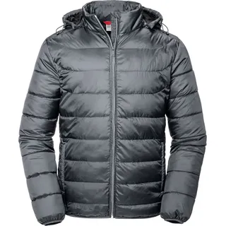 Russell - "Nano" Steppjacke mit Kapuze für Herren BC5364 (S) (Eisengrau) - Grau