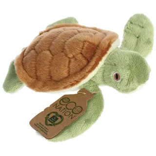 aurora toys Aurora, 35089, Eco Nation Mini Schildkröte, 13cm, Eco-Friendly Plüschtier, Braun & Grün