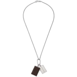 Emporio Armani Herren Silberfarbene Edelstahl Halskette, EGS3252040