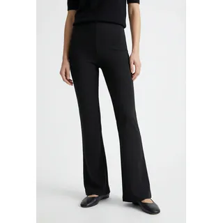 Stoffhose MAC "FLARE", Damen, Gr. 46, Länge 30, schwarz all diamonds, Jersey, Obermaterial: 65% Viskose, 30% Polyamid, 5% Elasthan, bedruckt, weit knöchellang, Hosen Stoffhose, Sommerhose mit Glitzersteinen