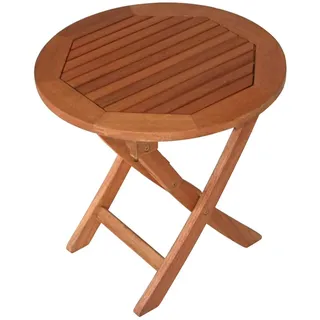 Beistellklapptisch SAIGON Ø 48 klappbar Eukalyptus Holz Rund Tisch