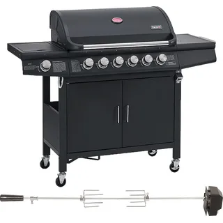 TAINO RED Gasgrill 6+1 mit Drehspieß