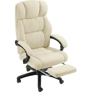 tectake Bürostuhl Jillien, Belastbarkeit 120 kg, beige , Beige , Kunststoff , 64x115x118 cm , Büromöbel, Bürostühle, Drehstühle