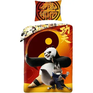 Halantex Kung Fu Panda Mehrfarbig 140 x 200 cm + 70 x 90 cm