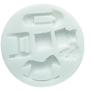 Silikomart | Silikonform für Zuckermasse TOYS, Form für Tortendekorationen, Prinzenthema, Maße 40 x 120 x 255 mm