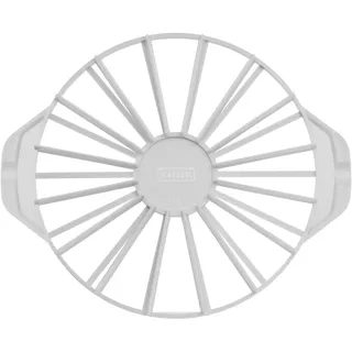 ORIGINAL KAISER Classic Torten-Einteiler Kunststoff 31,5 cm, Tortenteiler, Kuchenteiler von 14 oder 16 gleichgroßen Stücken, Torteneinteiler beidseitig verwendbar, Weiß