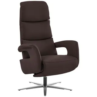 Dieter Knoll Relaxsessel , Braun , Metall , Echtleder , Longlife-Leder , 76x119x86 cm , Goldenes M , Fußauswahl, Lederauswahl, Stoffauswahl, Relaxfunktion, Herz-Waage-Funktion , Wohnzimmer, Sessel, Ledersessel