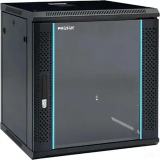 Phasak PHO 2112D/ 19"/ Höhe 12U zerlegter Wandregal-Schrank - Schwarz