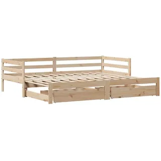 vidaXL Tagesbett Ausziehbar mit Schubladen ohne Matratze 90x190 cm - Braun