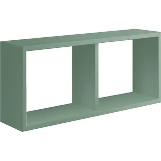 Homemania HOMSAN_040 Regal Morgana, Wanddekoration, Schlafzimmer, Büro-MDF, grün, 70 x 30 x 15,5 cm