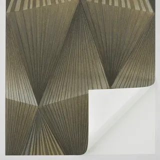 Rasch Textil Selbstklebende Vliestapete Geometrisch 6,00 x 0,64 m 600 g Gold/Schwarz