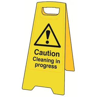 SCAN Caution Cleaning In Progress Heavy Duty A Board
