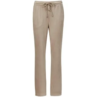 GOLDNER 2-in-1-Hose »Kurzgröße Freizeithose SARA, Veloursleder-Optik«, beige