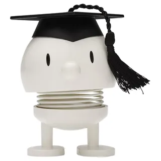 Hoptimist IQ Bumble Bestandene Prüfung Geschenk, Graduation Deko zum Abi, Glücksbringer Prüfung oder Süßes Abitur Geschenk, 6,3 x 6 x 7,4 cm, Small, Weiß