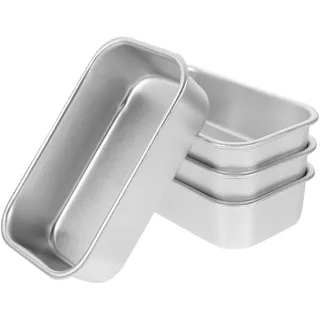 YARNOW 4Er Set Kleine Kastenform Backformen Rechteckige Mini Brot Backbleche Für Kuchen Toast Brotlaib Backen Küche Haushalt