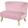 Kindersofa Lil Sofa 70 x 48 x 50 cm Holz weiß rosa