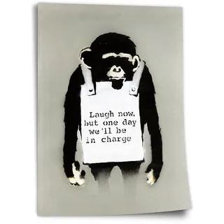 Poster aus Baumwolle Sozialkritik Street-Art Banksy - Moderner Kunstdruck Klein bis Groß XXL - Perfekte als Geschenk, Wohnzimmer, Inneneinrichtung Deko Kunstdruck ohne Rahmen, Wandbild - A4, A3, A2..