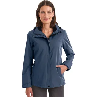 KILLTEC Funktionsjacke Damen Inkele - Damenjacke mit abzippbarer Kapuze - leichte Übergangsjacke - Frauen Outdoorjacke ist wasserdicht und atmungsaktiv, dunkelnavy, 42