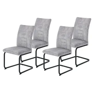 Hela Freischwinger GELA Polyester schwarz 4er Set