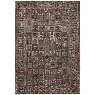 benuta Basic Waschbarer Teppich George - Multicolor/Rot 200x300 cm - Kunstfaser - Rechteckig & im Style: Vintage, Elegant, Retro - Pflegeleicht für Wohnzimmer Schlafzimmer