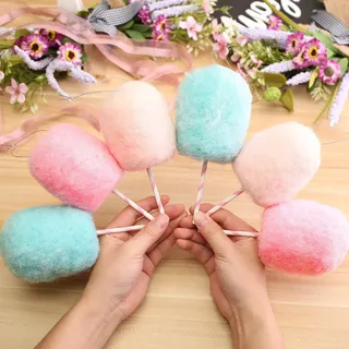 kewlife gift Set von 6 Lollipop-Dekorationen, Weihnachtsbaum, Hängeornament, Filz, Wolle, Lollipop, Weihnachtsdekorationen für Zuhause, Party