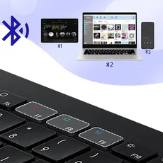 Bild von Universal Multi Bluetooth Keyboard für Tabs, Black