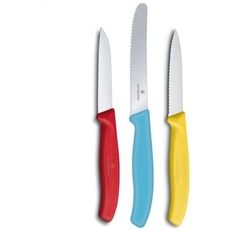 Victorinox 3-tlg Gemüsemesser-Set Swiss Classic - Küchenmesser, Obstmesser - Swiss Made - Bunte Farben
